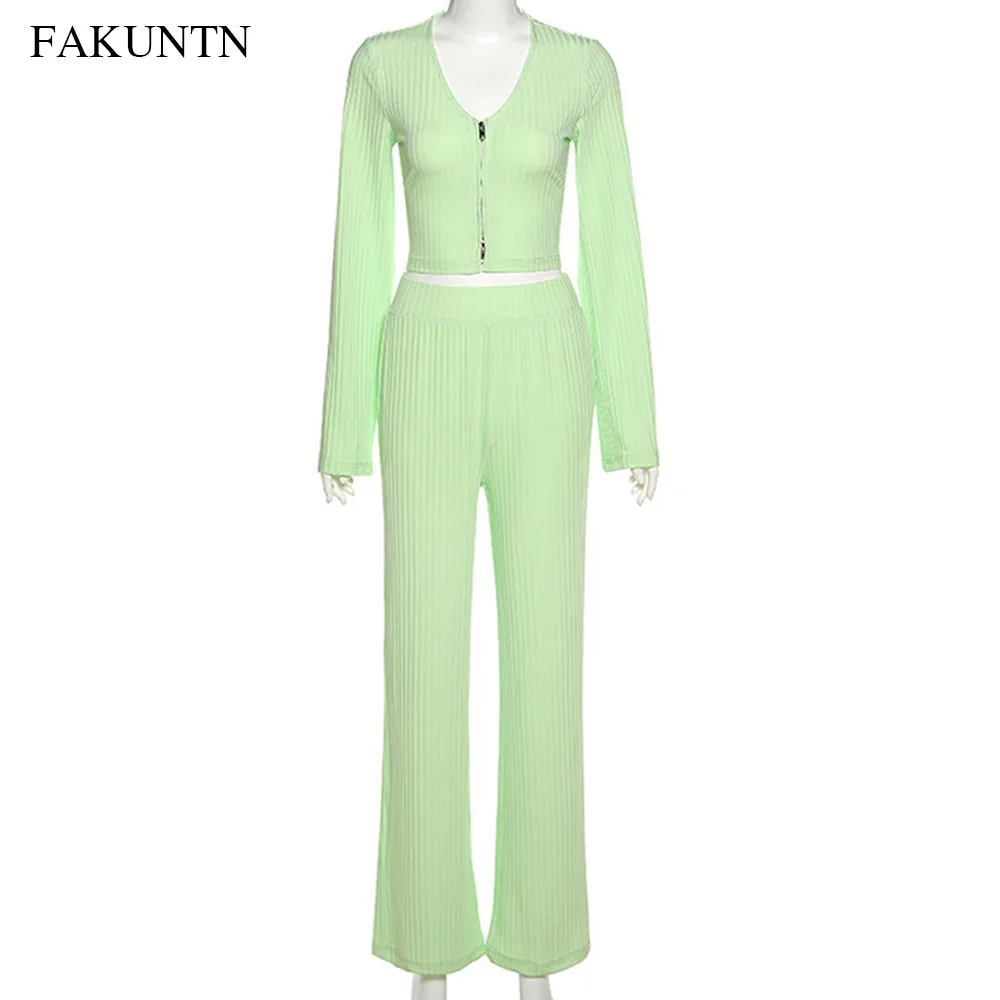 

Casual Two-Piece Suits Tracksuit Women Sets Clothes Autumn Winter Knit Cardigan And Knitted Pants Two Piece Set Women Set Outfit