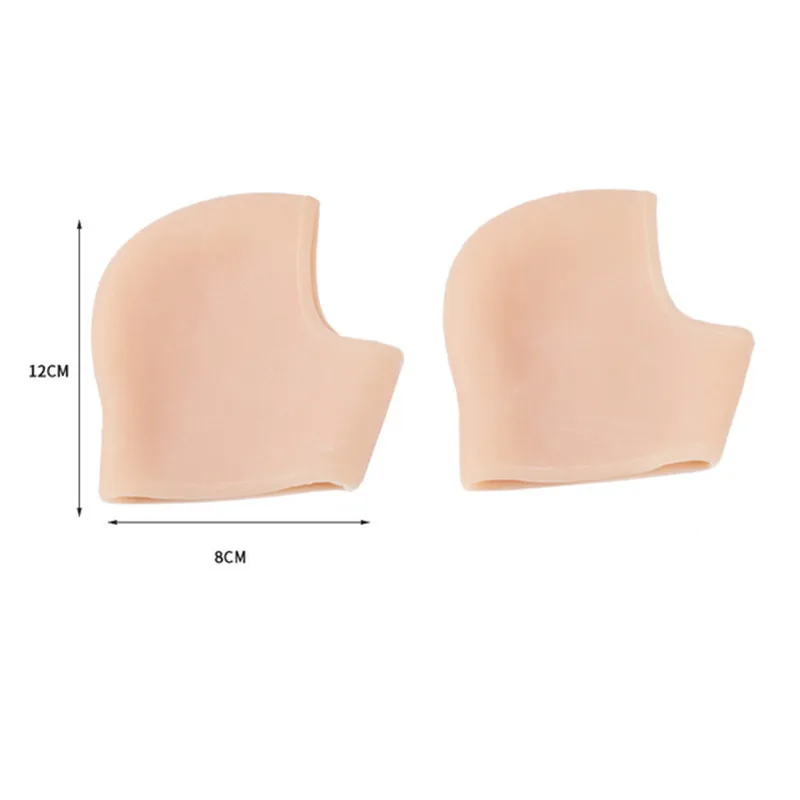 

2Pc Insoles Foot Heel Anti Cracking Anti-slip Moisturizing Cushion Silicone Protector Heel Socks Foot Care Protective Pads