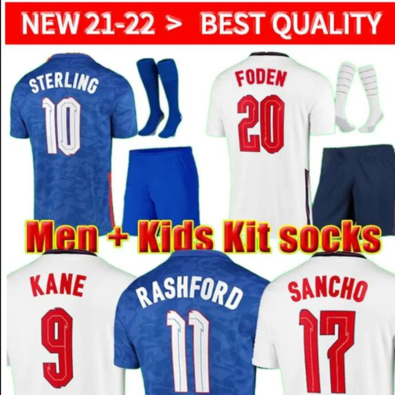 

2021 ENGLAND FOOTBALL JERSEY Mens Football Uniforms KANE STERLING RASHFORD SHORT SLEEVE SOCCER TEAM SHIRT