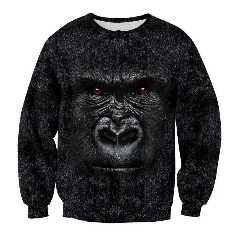 

Our Best Friend Gorilla Sweater Funny Cool Punk Animal Sweatshirt Winter Men's Pullovers Harajuku Long Sleeve Hip Hop Hoodies