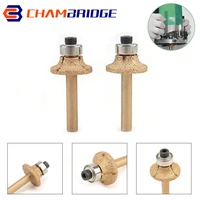 1pc diamond router bits with 6mm round shank for granite marble router cutter profiling cutting stone edge engraving tools