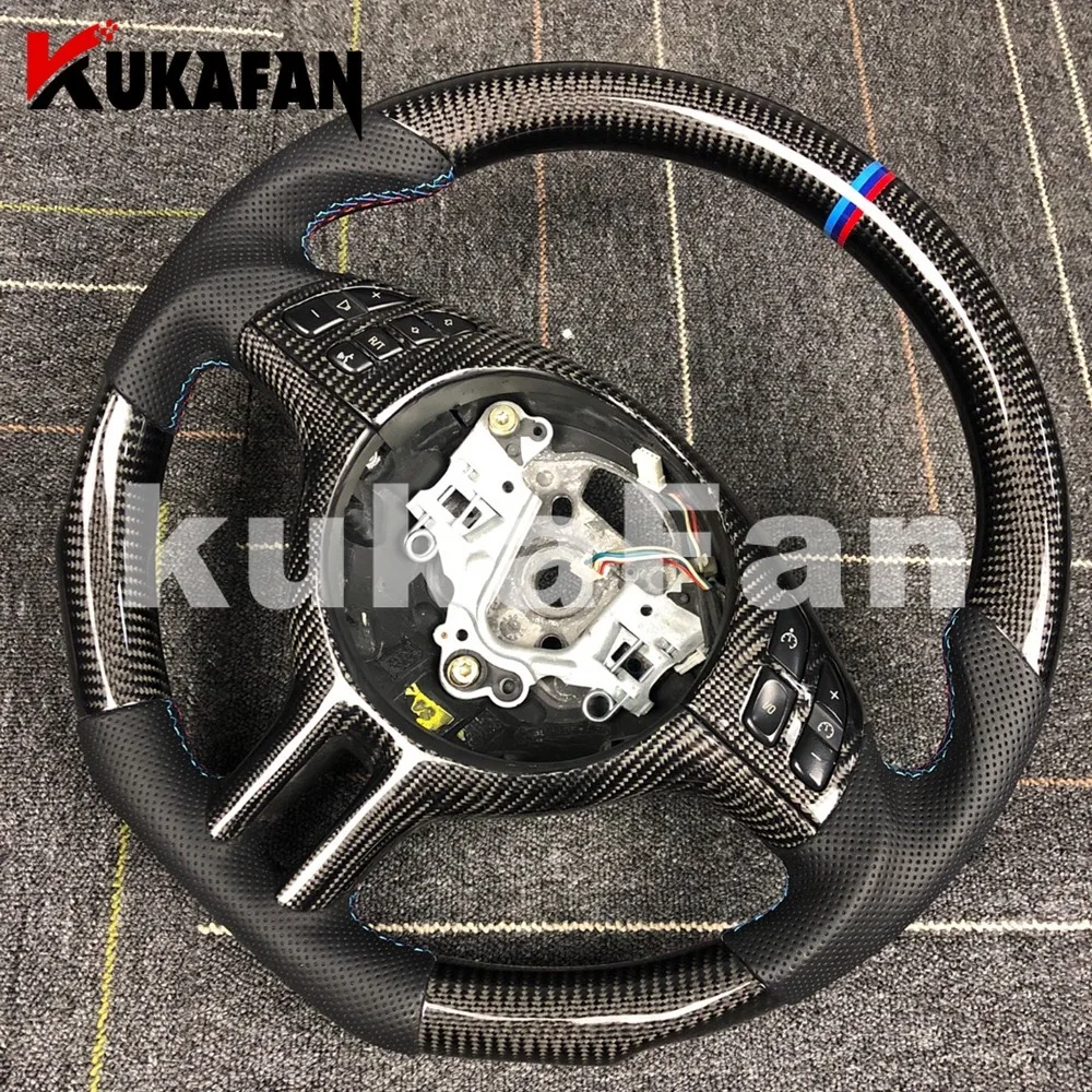 

For BMW 3 Series M3 E46 1998-2005 Carbon Fiber Perforated Leather Steering Wheel Assembly Replacement Without Airbag