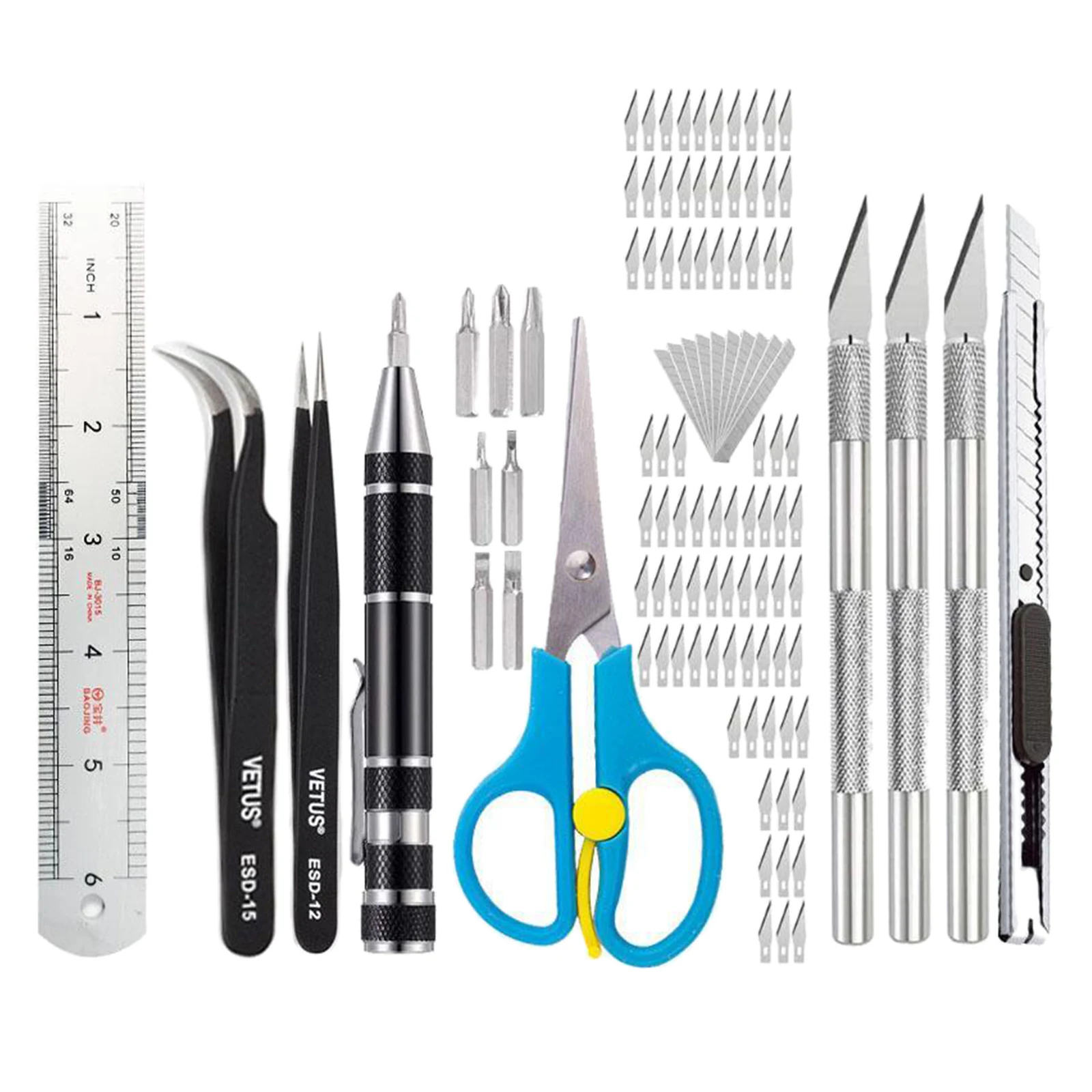 

105Pcs Hobby Craft Knife Set Knives Cutting Blade Replacement DIY Carving