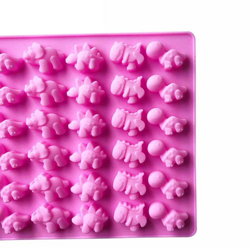 

48 Cavity Small Dinosaur Silicone Chocolate Mold for QQ Sugar Candy Jelly Pudding Dessert Ice Cube Tray Bakeware Decorating Tool
