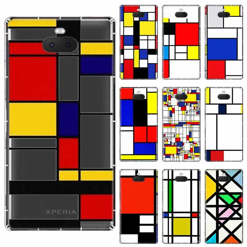 Мягкий ТПУ чехол mondrian для Sony Xperia X XA XA1 XA2 XA3 XZ XZ1 XZ2 XZ3 XZ4 L1 L2 L3 Plus|Бамперы| |