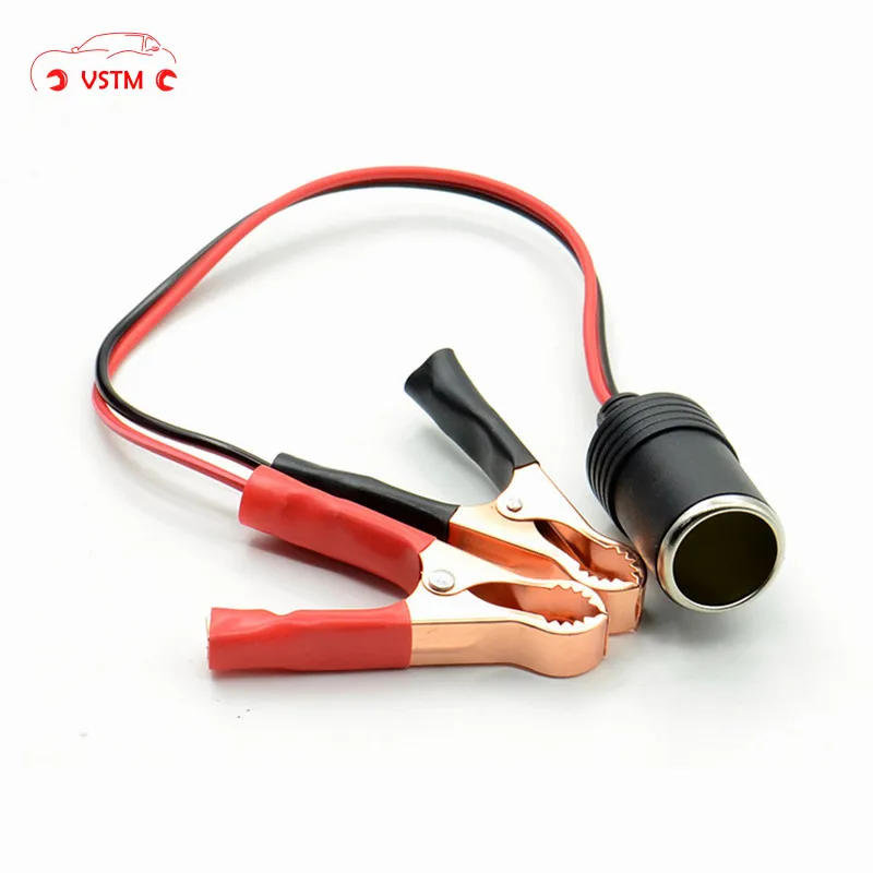 

New 12v Car Battery Terminal Clip-on Cigarette Lighter Power Socket Adaptor Clamp