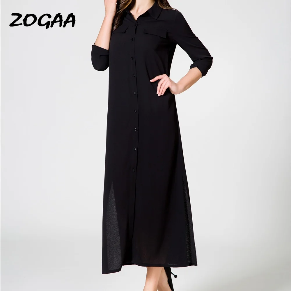 Женское платье макси ZOGAA летнее повседневное пляжное платье-футболка вечерние