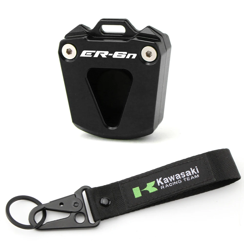 Motorcycle CNC Accessories Key Case Cover Protection Shell For KAWASAKI ER-6N ER6N (Key Without Chip) Embroidery Keychain Ring | Автомобили