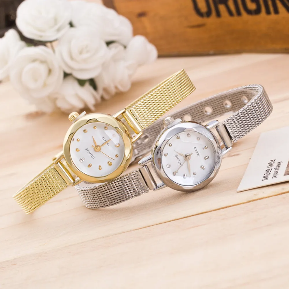 

Women Ladies Stainless Steel Mesh Band Wrist Watch Fashion Dress Charming Women Watch Top Quality Ladies Dress Watches Jan