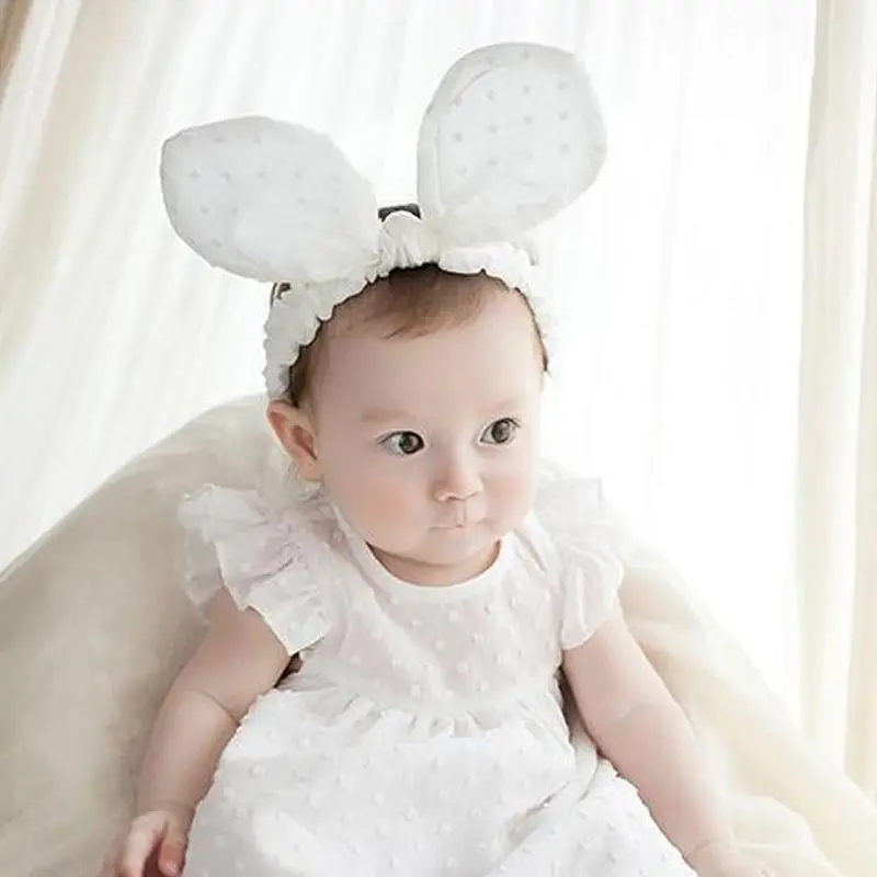 

New baby children headband hair accessories lovely cotton big rabbit ear hair belt baby headdress hairband hair band