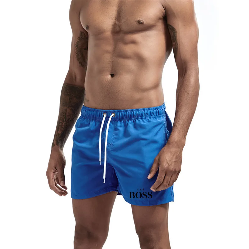 

2021 Summer men shorts men's casual shorts fitness exercise beach shorts breathable mesh shorts jogger men's brand shorts