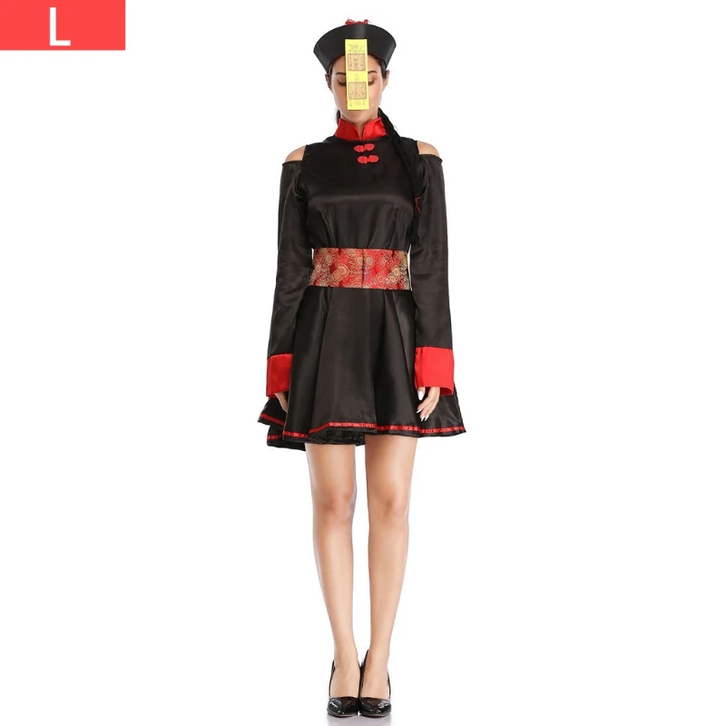 

Women Halloween Costume Zombie Vampire Cosplay Dress Hat Vintage Girdle Clothes XXFD