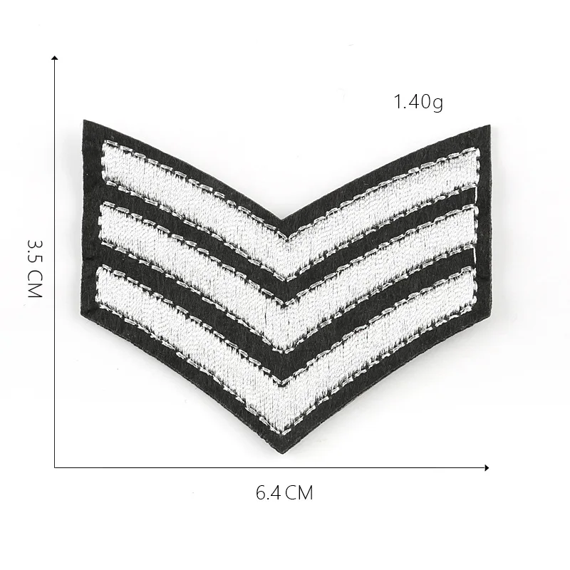 1-PCS-G-109 Военный Ранг патчи Одежда аппликации вышитые полосы значки железа на аппликации наклейки в форме медали для одежды@ G - Цвет: 1-PCS-G-109