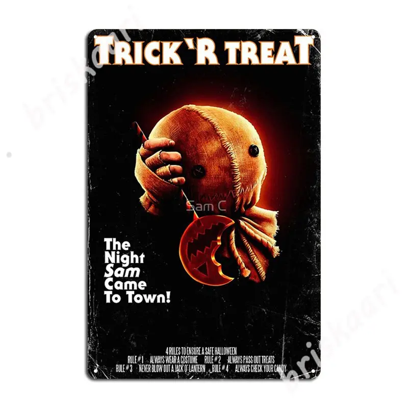 

Trick &Amp;39;R Treat Halloween Poster Metal Signs Cinema Living Room Club Bar Printing Wall Plaque Tin sign Posters