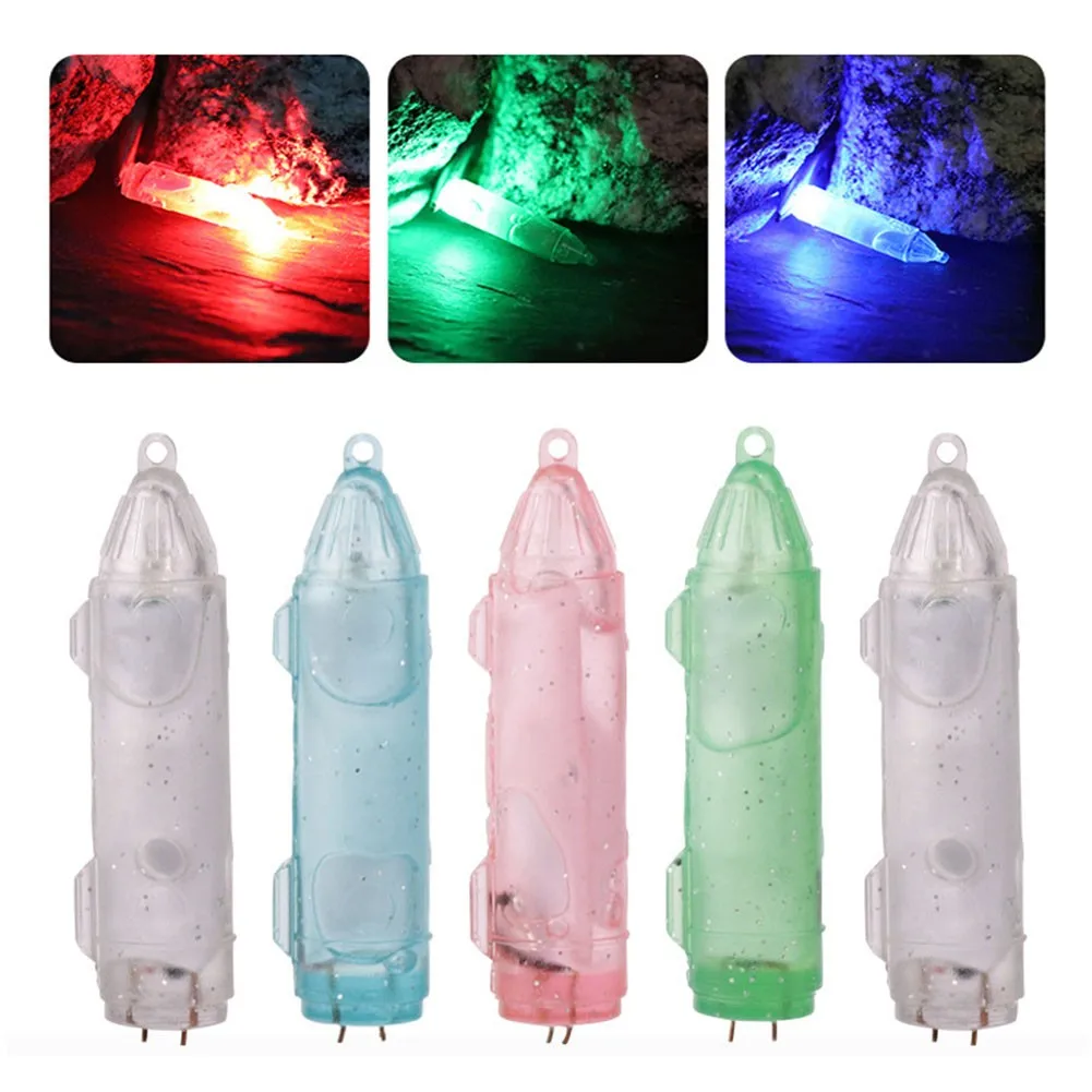 

Fish Luring Light Underwater Deep Drop Fish Attracting Lamp High Brightness LED Flashing Lures Lights With Battery Squid Bait