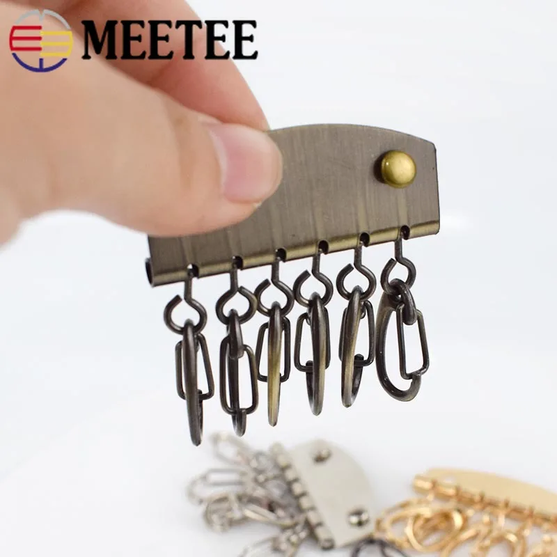 4/10 шт. 6 крючков металлические кольца держатели для ключей|Пряжки и крючки| |