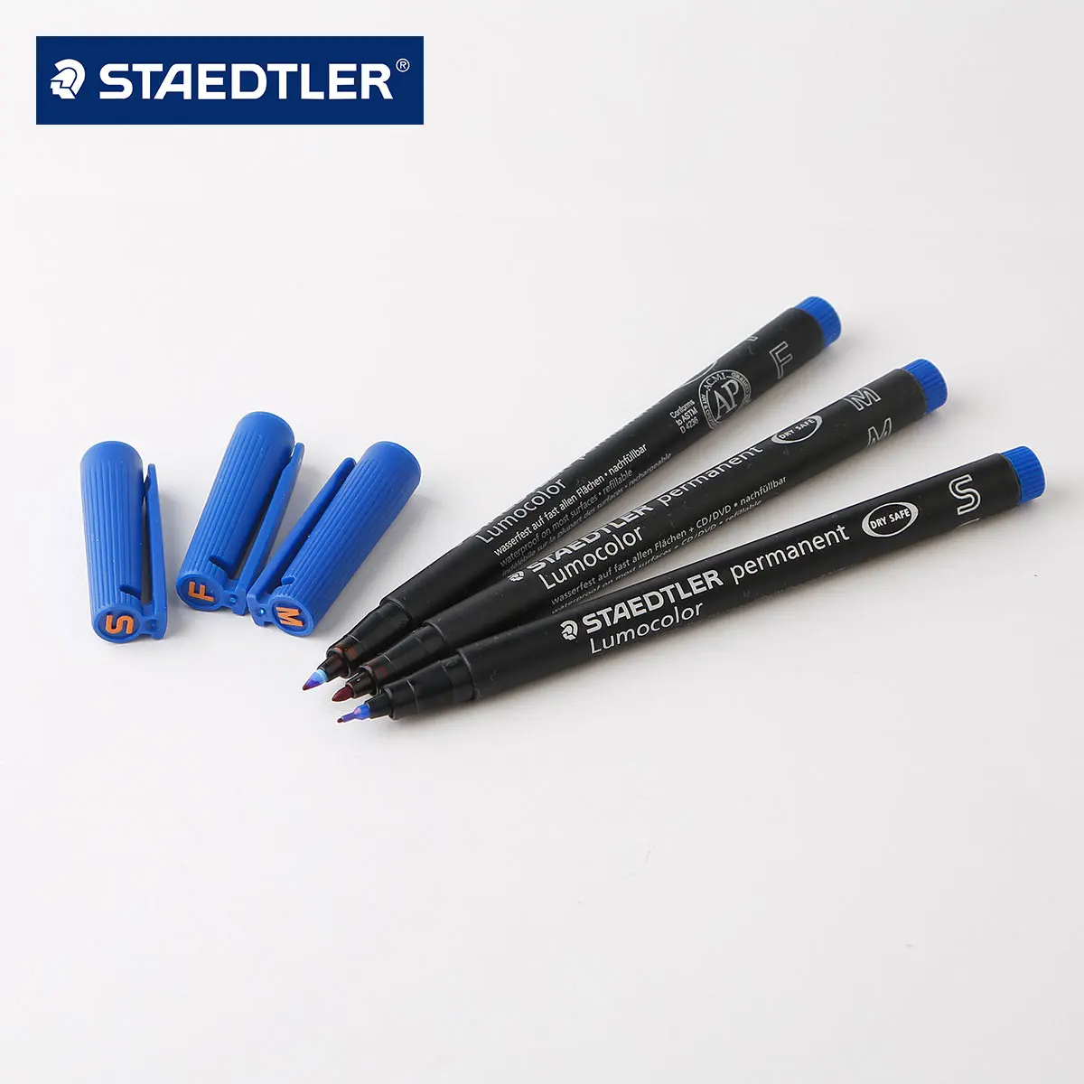 Перманентный маркер Staedtler 313/317/318 Lumocolor S M F войлочный наконечник