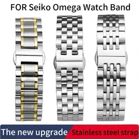 20mm 22mm stainless steel band strap butterfly buckle diving men sport replacement bracelet wrist belt for omega seiko skx007