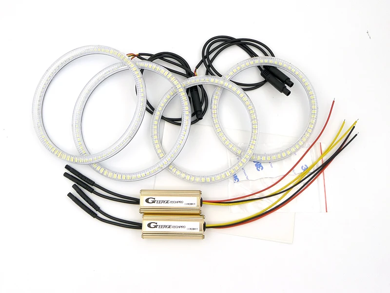 Для Chevrolet AVEO Sonic T300 2011 2012 2013 ультра яркий двухцветный переключатель led Ангельские Глазки drl halo Кольцо сигнал поворота