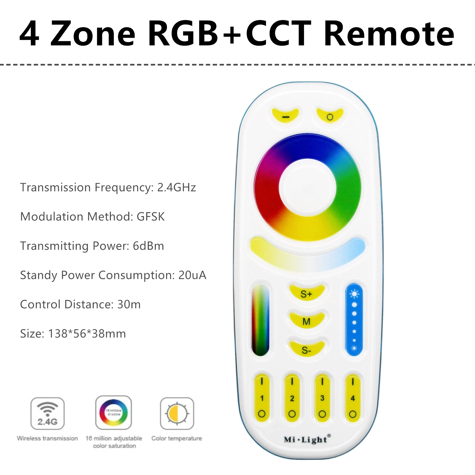 RGB CCT Remote 9 Вт светодиодный светильник E27 RGB+ CCT лампа Ночной Mi светильник светодиодный лампы AC 85 V-265 V 2,4G RF пульт дистанционного управления умный атмосферный светильник ing - Испускаемый цвет: RGB CCT Remote