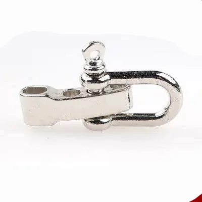 A 2PCS 2 шт. высокое качество сплав Регулируемая O/U форма Якорь Сережка Открытый выживания веревка Паракорд браслетная застежка для спорта на открытом воздухе - Цвет: A 2PCS