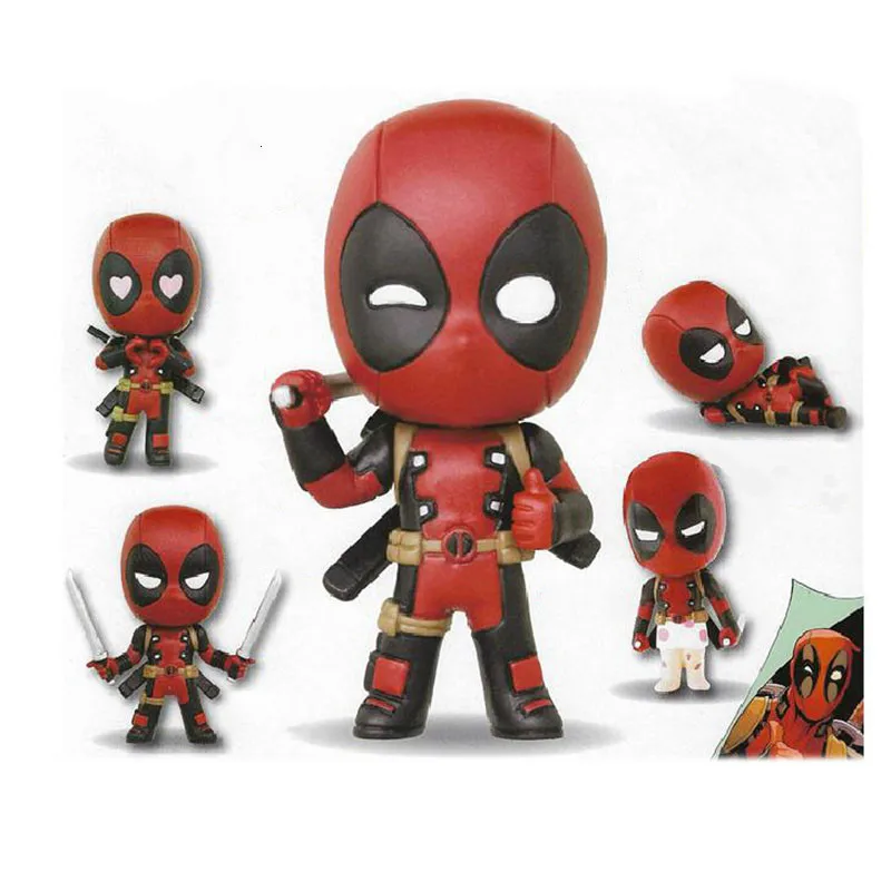 

Экшн-фигурка Marvel Дэдпул, 5 шт., X-men, версия Q, модель фильма, игрушка, строительное украшение, Коллекционные сувениры, подарки