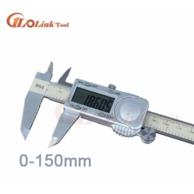 Silver color 0-150mm Терма Точность 0,01 мм IP54 Водонепроницаемость 150 мм 300 мм цифровой штангенциркуль микрон Электронный штангенциркуль толщина микрометр Калибр - Цвет: Silver color 0-150mm
