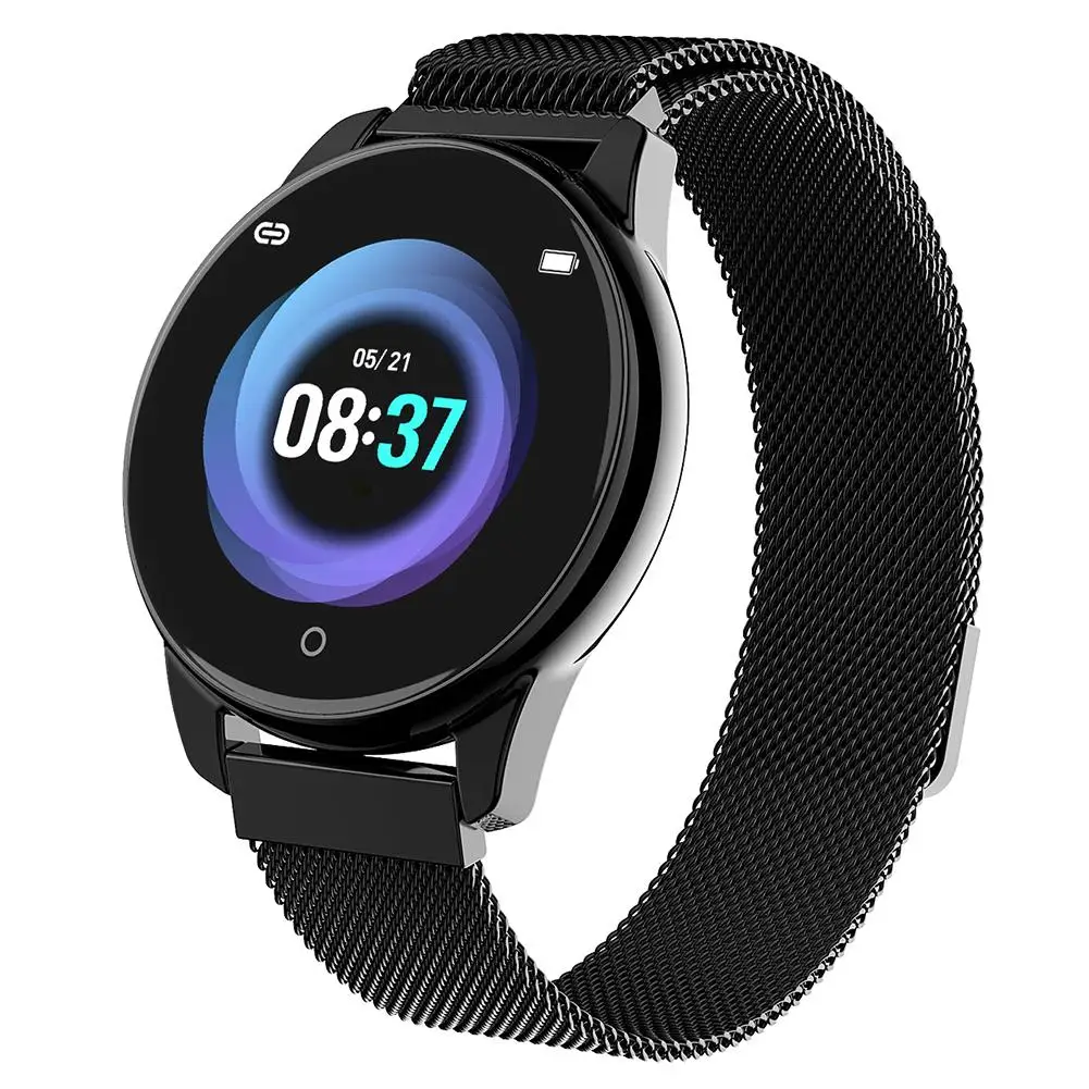 Magnetic black Фитнес-трекер спортивные часы M4 умный Браслет IP67 водонепроницаемый счетчик шагов пульсометр Мониторинг Артериального Давления напоминание о здоровье - Цвет: Magnetic black