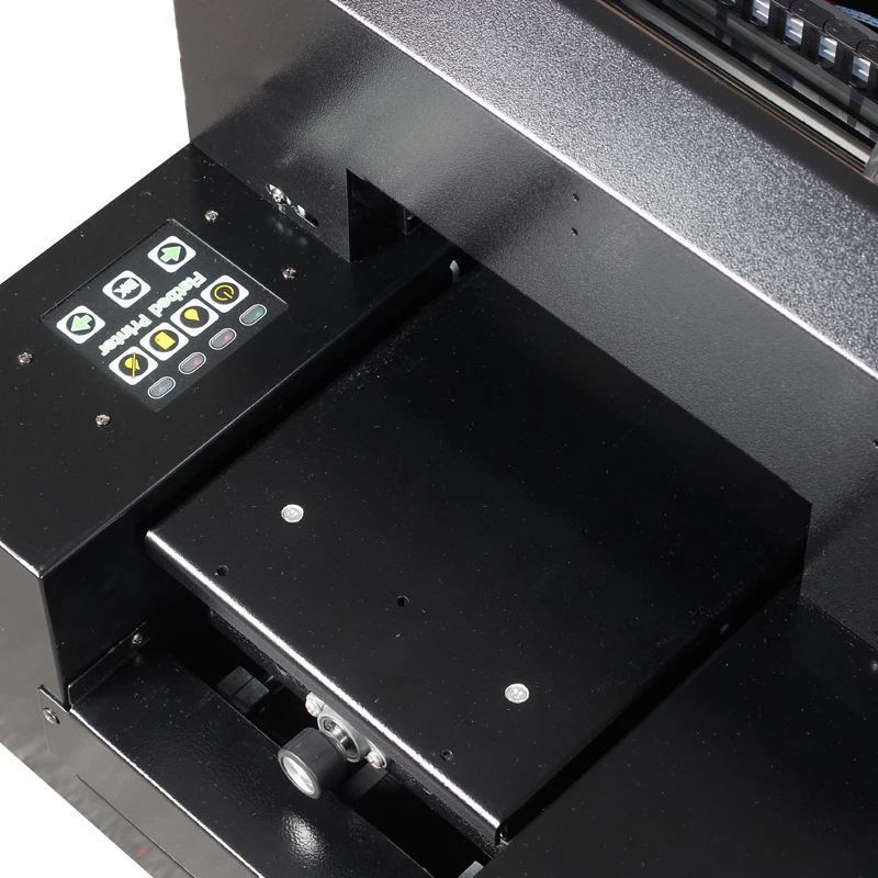 

Small UV flatbed printer A4 size 6 colors inkjet type with 1250ml UV ink for mobile phone case/lighter/TPU/PVC/metal/wood