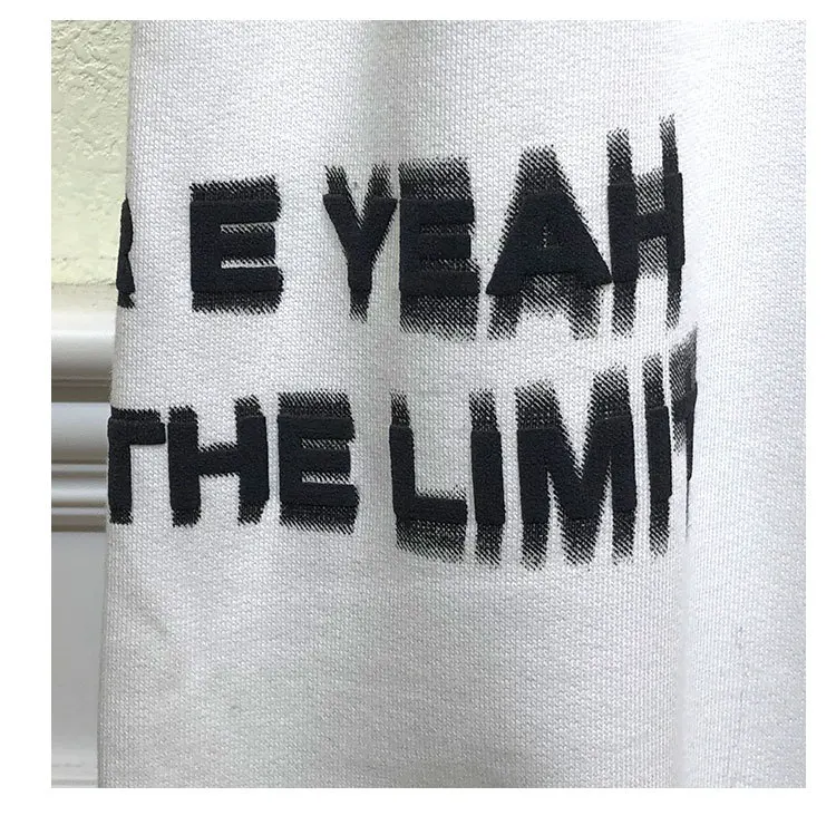 

Hoge Kwaliteit Lente En Zomer Nieuwe Stijl Wit Brief Guard Broek Trekkoord All-Match Rechte Pijpen Casual Broek vrouwen