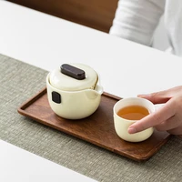rectangular walnut japanese tea tray dining table plate snacks hotel family service plate food storage tray