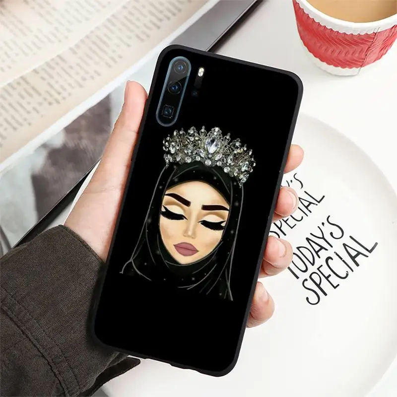 

Muslim Islamic Gril Eyes Arabic Hijab Phone Case For Huawei P40 P20 P30 lite Pro P Smart 2019 Mate 40 20 10 Lite Pro Nova 5t