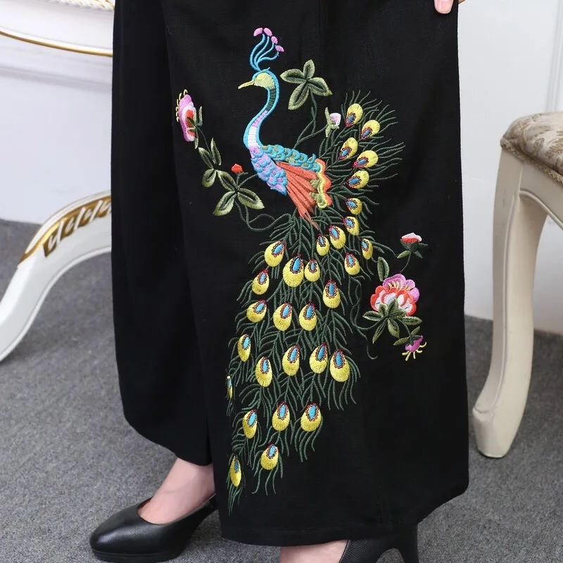 Новая Элегантная юбка с вышивкой для мамы и женщин брюки размера плюс 9 точками