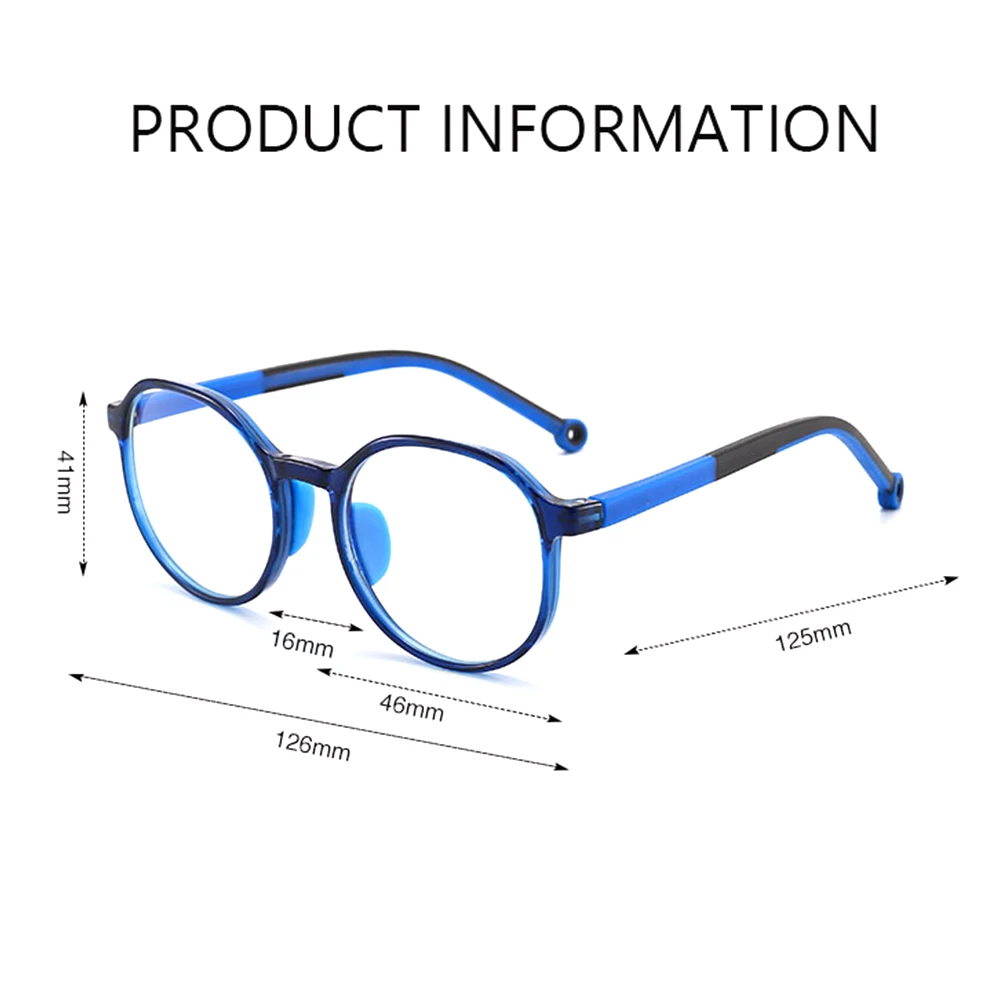 

Kids Anti Blue Light Glasses Round Gaming Computer Goggles Blue Rays Blocking Eyeglasses Children's Eye Protection Eyewear