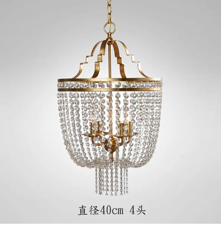 Американская хрустальная люстра в стиле ретро роскошная для столовой спальни