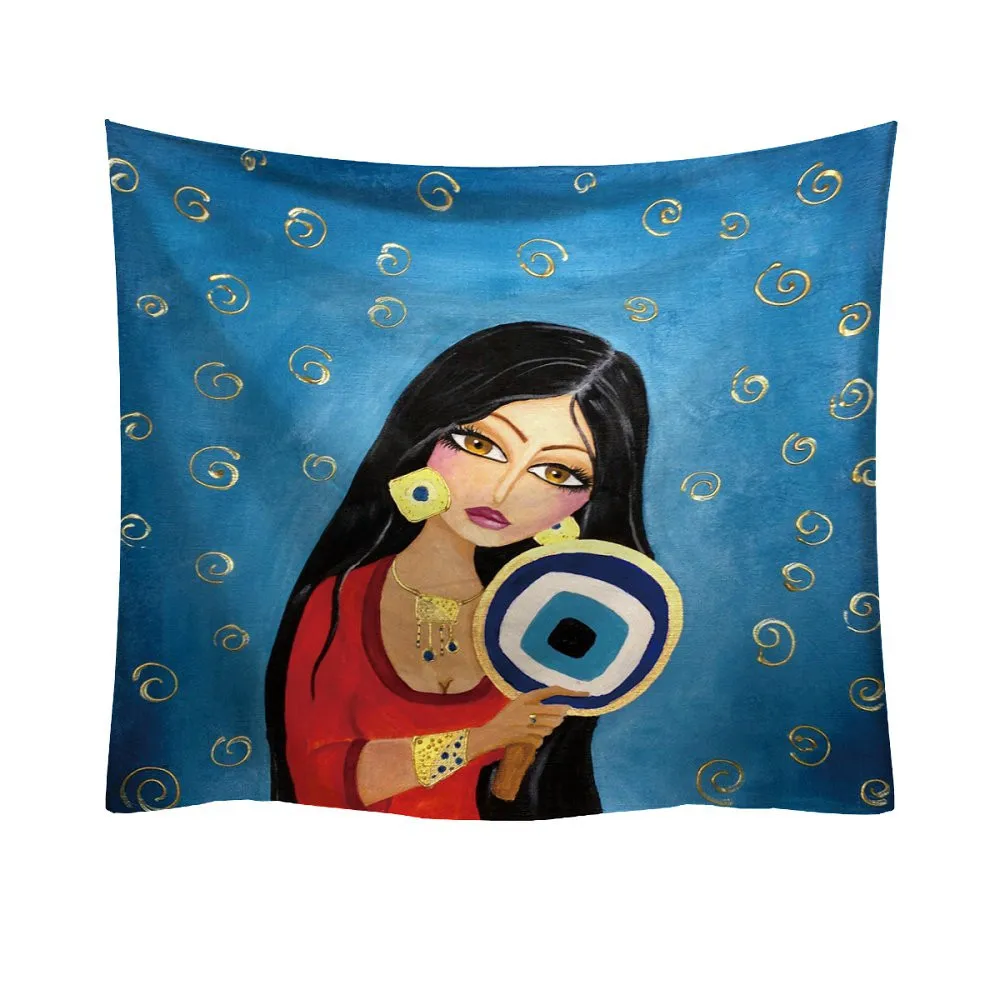 Модный гобелен в стиле ретро Женский декоративный портретном домашний декор