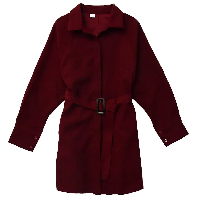 

Fashion Women Coat Jacket New 2020 Spring Autumn Corduroy Coats Long Sleeve Single-breasted Casual Outerwear Top With Belt A1886
