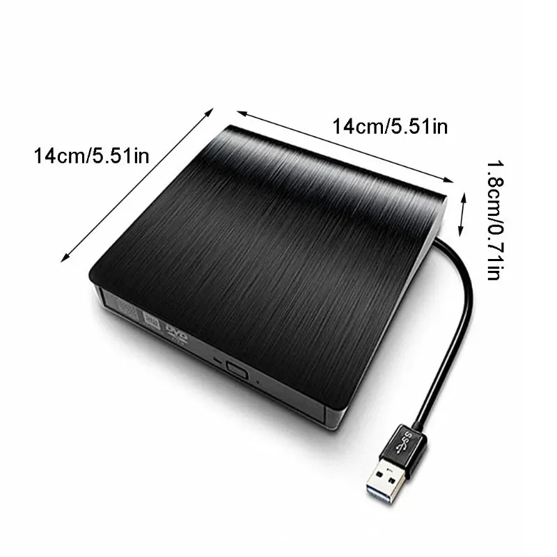 Тонкий внешний USB 3,0 DVD RW Писатель Привод внешняя горелка ридер плеер Оптические приводы для ПК ноутбука