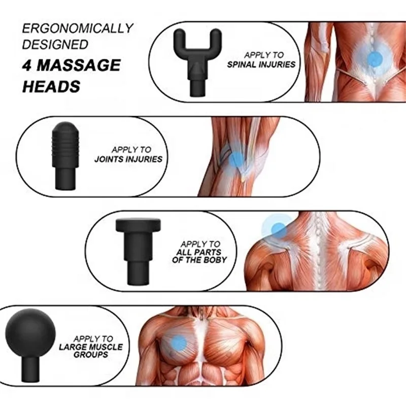 

6 Speeds Massage Gun, Cordless Handheld Deep Tissue Muscle Massager, Chargeable Percussion Device Super Quiet Gun Massager