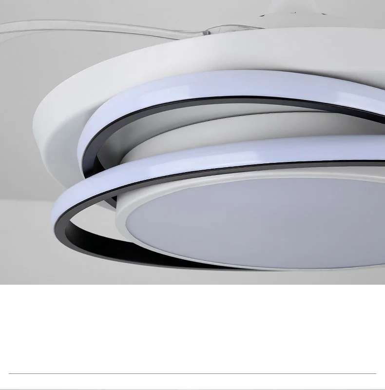 42 дюймовый современный Невидимый потолочный светильник с акриловыми листьями 36