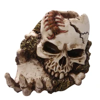 human head skull statue for home decor resin figurines halloween decoration sculpture medical teaching sketch model crafts 6112