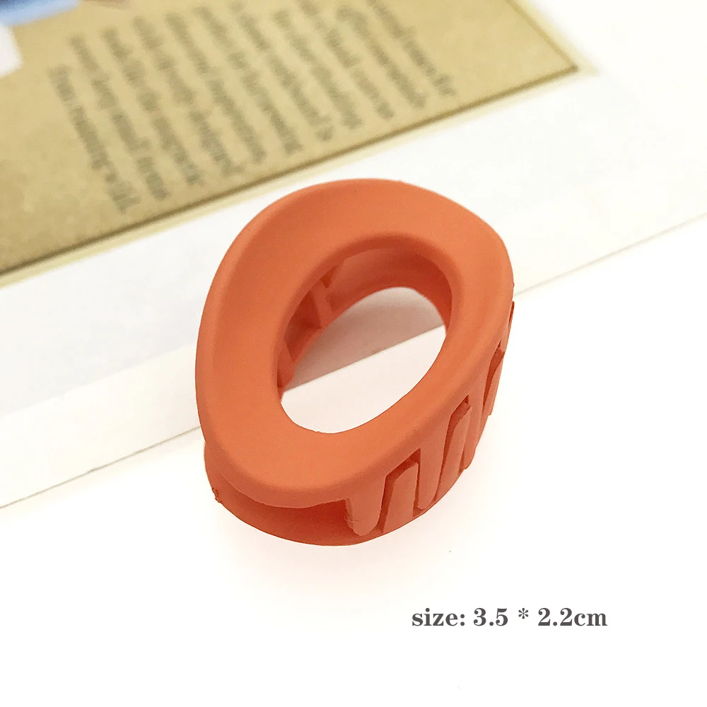 2020 матовые женские зажим для волос заколка со стразами однотонные Цвет Овальный