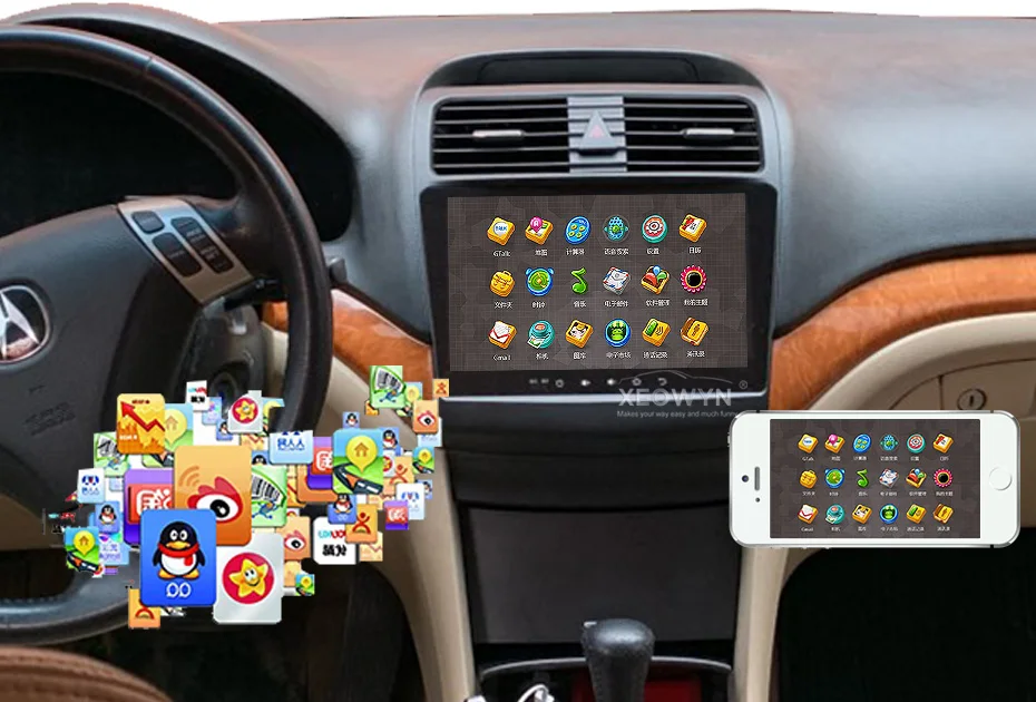 10,1 дюймов Android 8,0 Восьмиядерный автомобиль радио стерео для Acura TSX 2004-2008 gps навигация полный сенсорный 1024*600