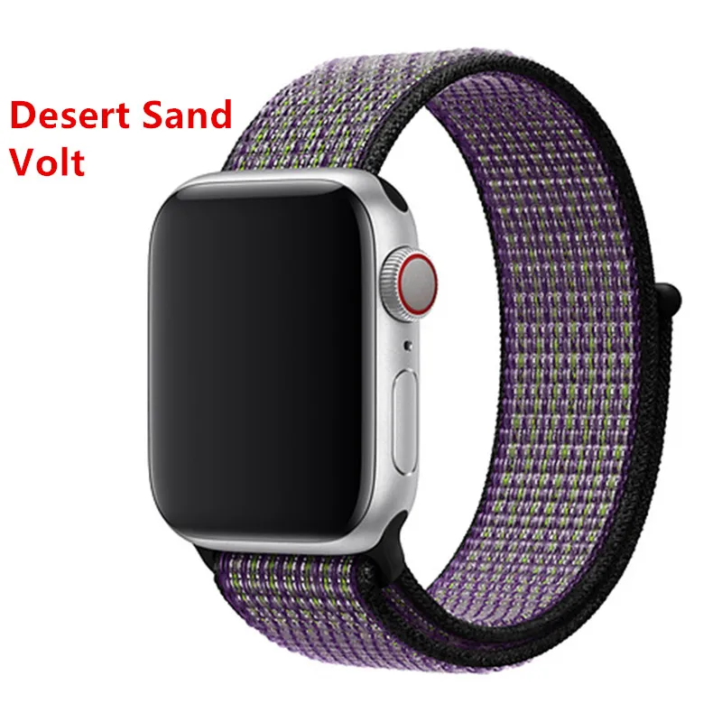 Desert Sand Volt Ремешок для apple watch band 42 мм 38 мм iwatch 4 band 44 мм 40 мм apple watch 4 3 2 1 нейлоновая петля спортивный браслет correa аксессуары - Цвет ремешка: Desert Sand Volt