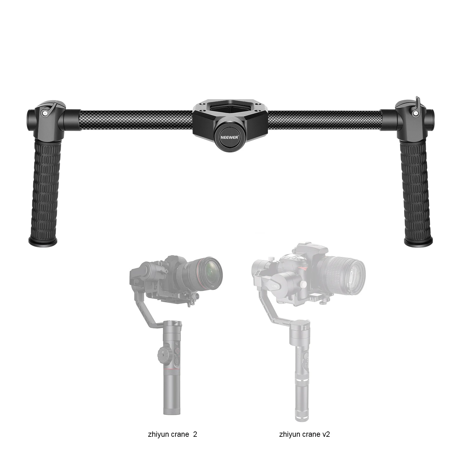 Ручка Neewer из углеродного волокна с двумя ручками для Zhiyun Crane 2/Crane V2/Crane Plus/Crane M/ Feiyu G6