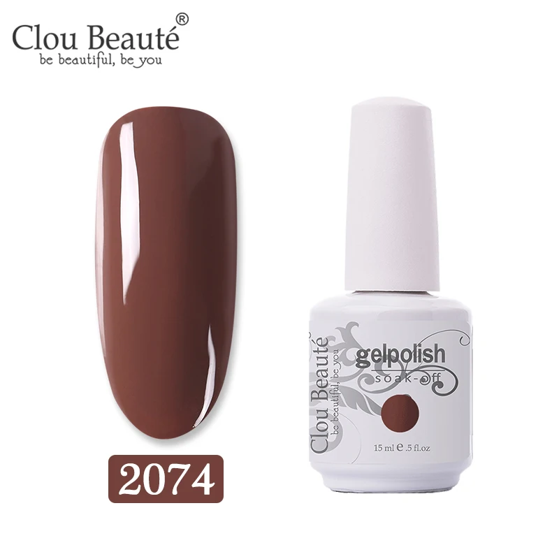 Гель-лак серии Clou Beaute Caramel, УФ светодиодный лак для ногтей, лак для маникюра, лак для ногтей, чистый цвет, долговечный Гибридный гвоздь, гель - Цвет: 2074