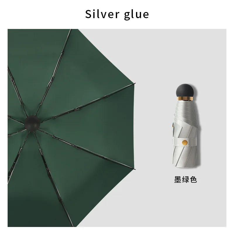 

Women Mini Umbrella Five-Folding 8 Ribs Windproof Rain Protection Anti UV Portable Cute Small Car Sun Umbrellas Custom Logo