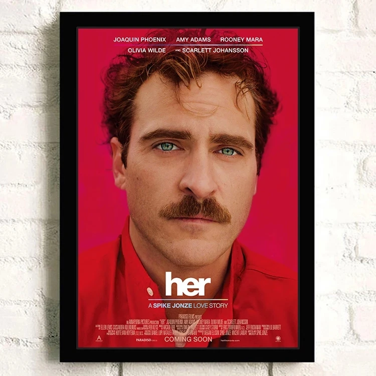 

Her Joaquin Phoenix Classic Movie Quality Wall Art Home Decor Canvas Painting Art Nordic Decoration Bar Cafe Room Poster