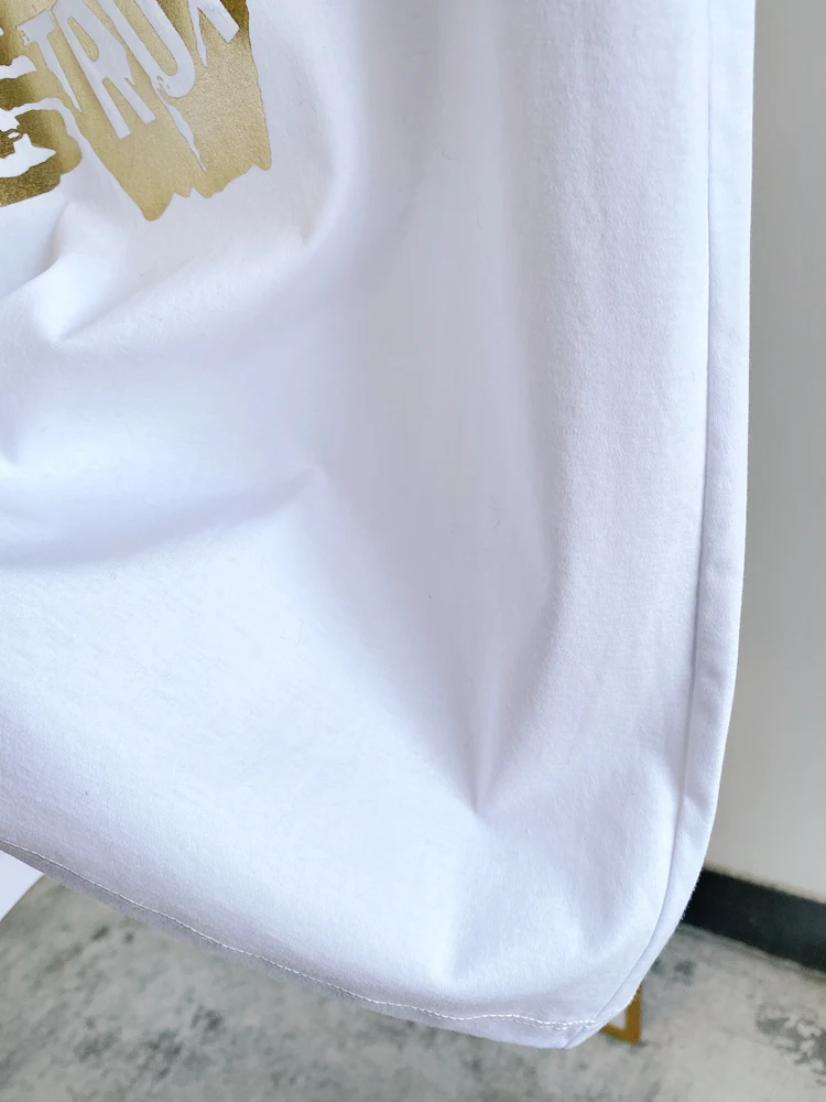 

100% Cotton Summer New Round Neck Short-sleeved Letter T-shirt Fashion All-match Casual T-shirt Women