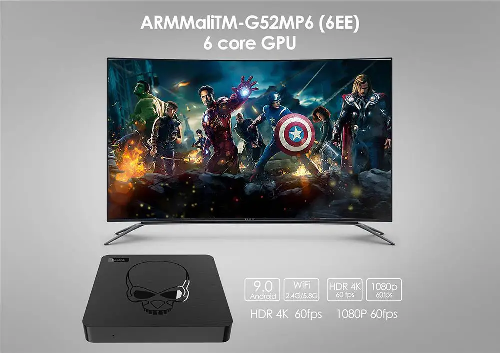 Beelink GT-King Android 9,0 четырехъядерный Bluetooth 4,1 tv BOX Amlogic S922X 4G/64G 2,4G+ 5G 1000M LAN Wifi USB 3,0 голосовой пульт дистанционного управления